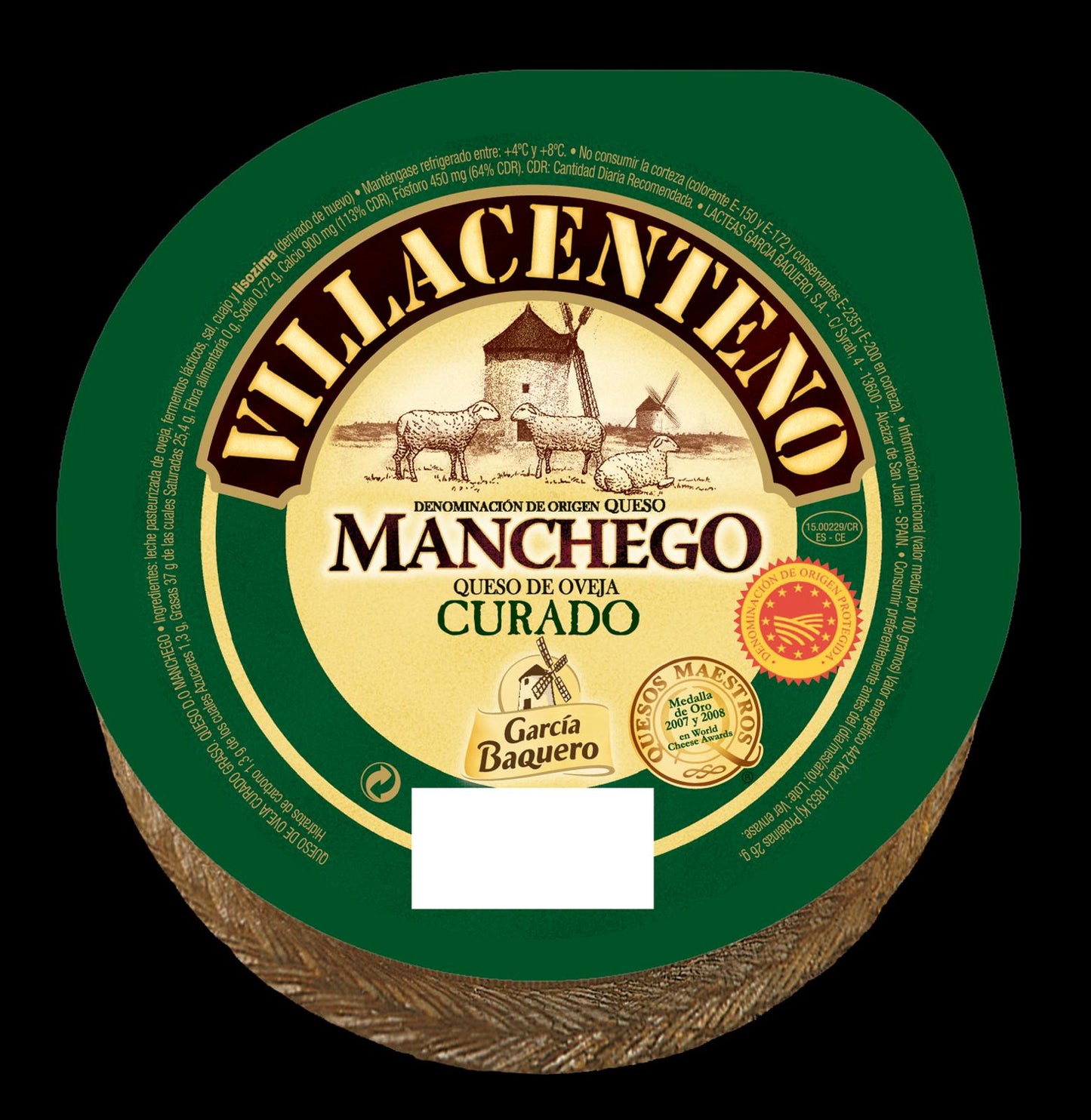 QUESO DE OVEJA DOP MANCHEGO  VILLACENTENO